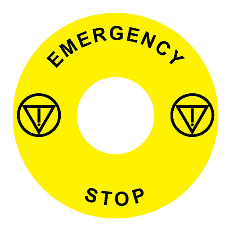 Наклейка Emergency Stop Ex9P1 H