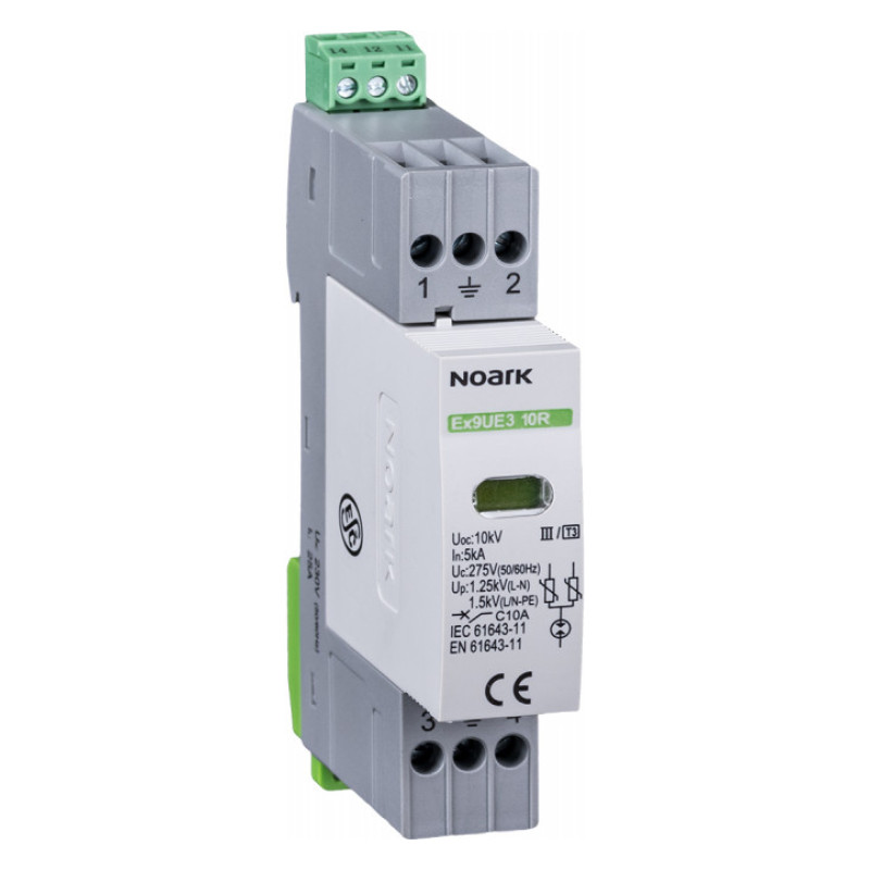 106858-photo.jpg Обмежувач перенапруги Ex9UE3 клас 3 (D) In=10kA Uc=275V/AC 1P+N